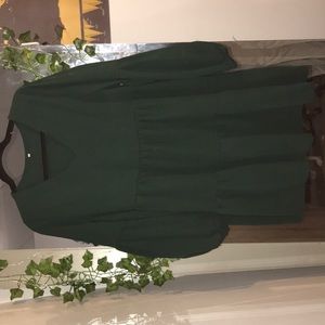 Dark Green Tiered Dress
